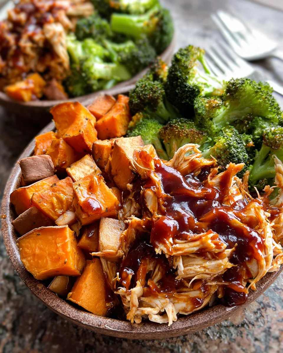 BBQ Chicken & Roasted Sweet Potato Bowls BBQ Chicken & Roasted Sweet Potato Bowls