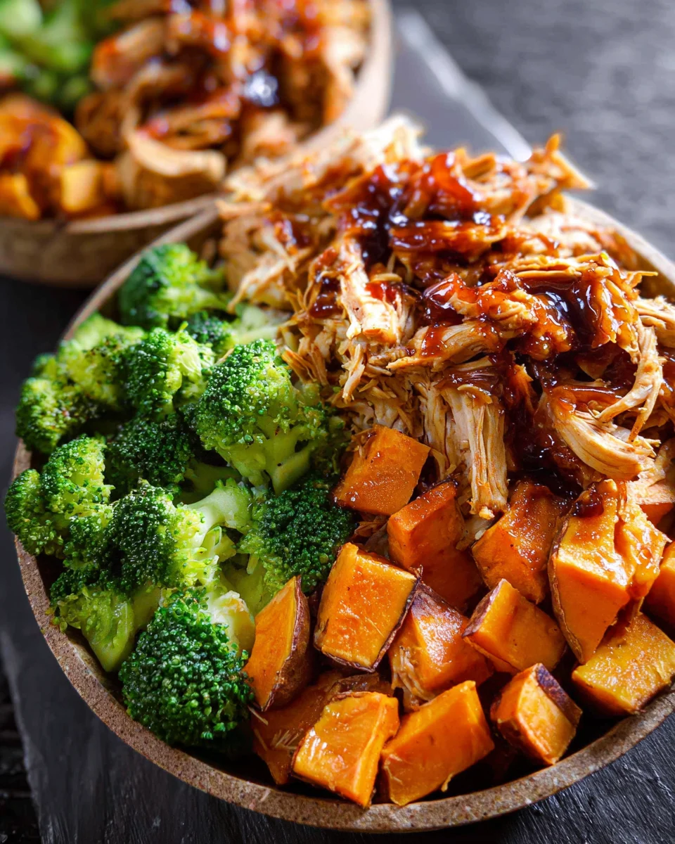 BBQ Chicken & Roasted Sweet Potato Bowls BBQ