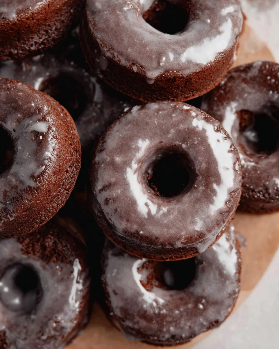 Baked Chocolate Cake Doughnuts Baked