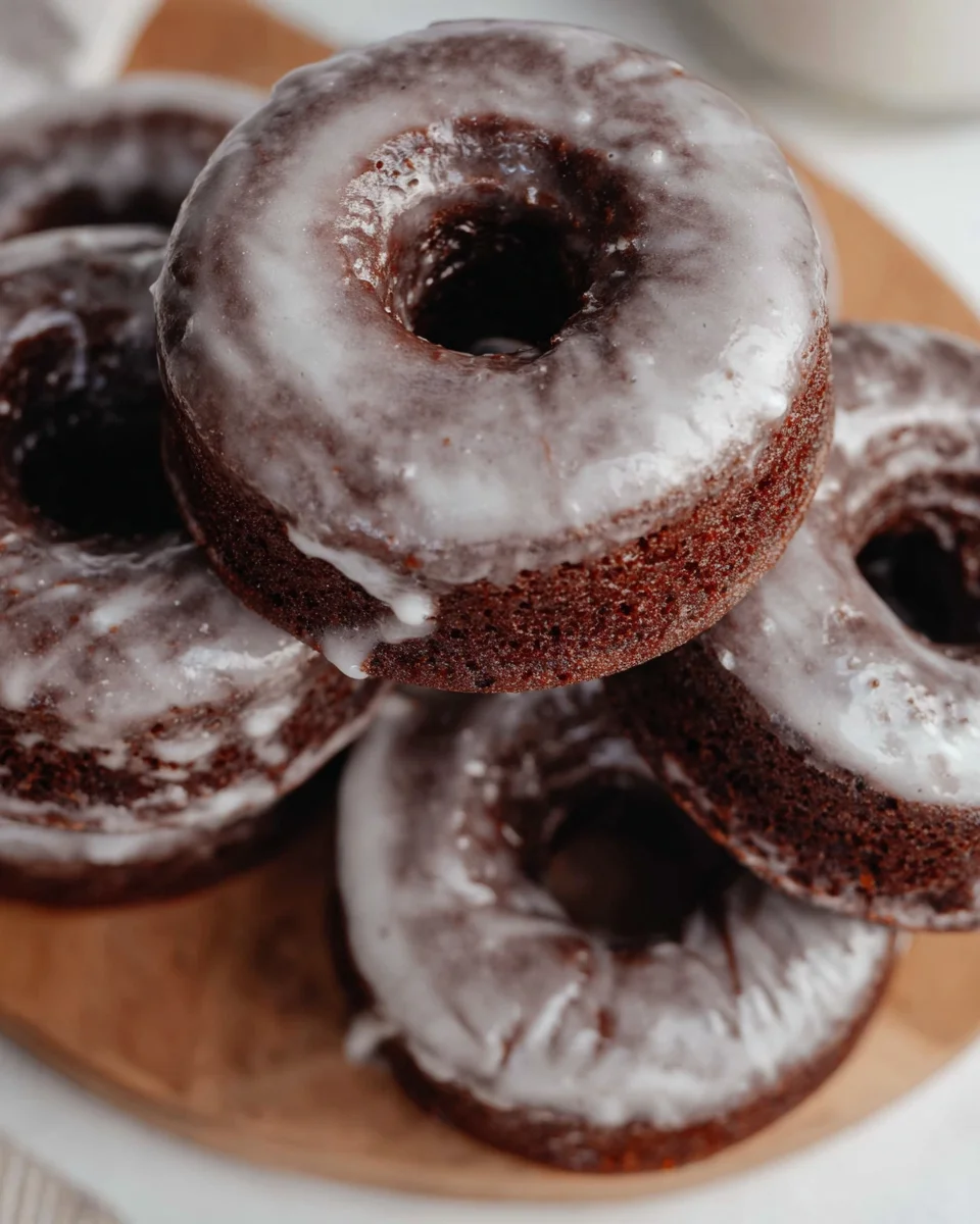 Baked Chocolate Cake Doughnuts Baked