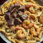 Blackened Steak and Shrimp Alfredo Blackened Steak and Shrimp Alfredo