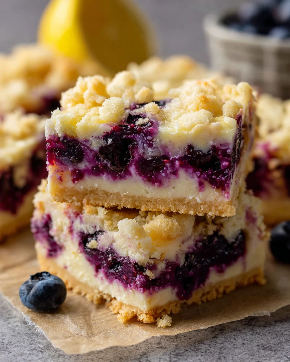 Blueberry Lemon Pie Bars Blueberry