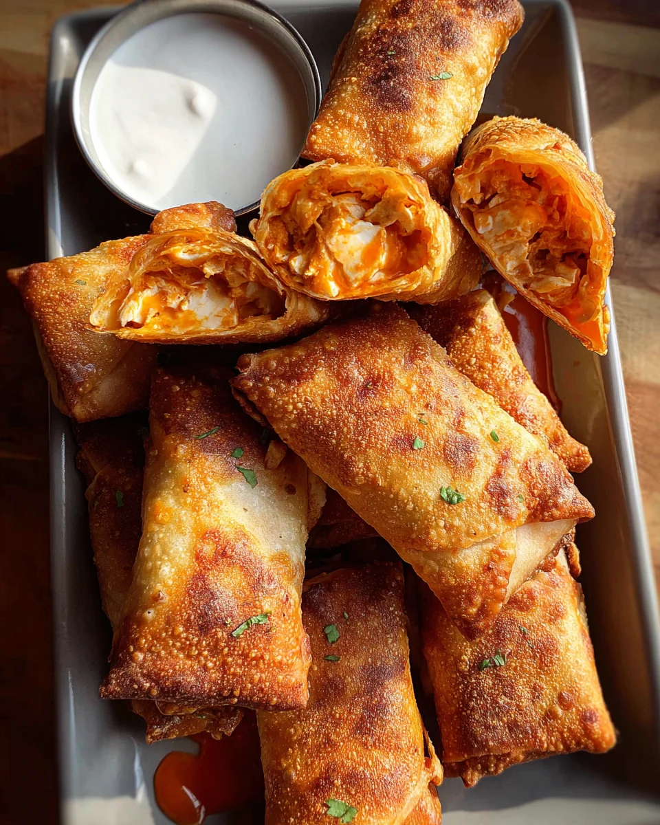 Buffalo Chicken Egg Rolls Buffalo
