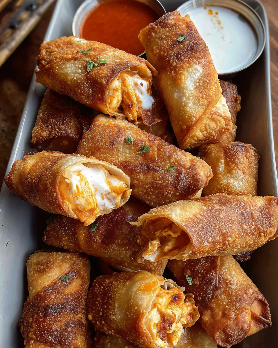 Buffalo Chicken Egg Rolls Buffalo