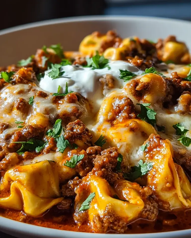Cheesy Beef Enchilada Tortellini