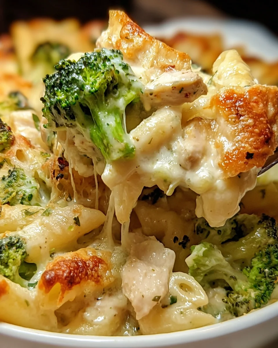 Chicken and Broccoli Alfredo Bake Chicken
