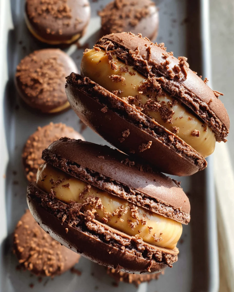 Chocolate Peanut Butter Macarons Chocolate Peanut Butter Macarons