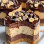 Chocolate Peanut Butter Mini Cheesecakes Chocolate Peanut Butter Mini Cheesecakes