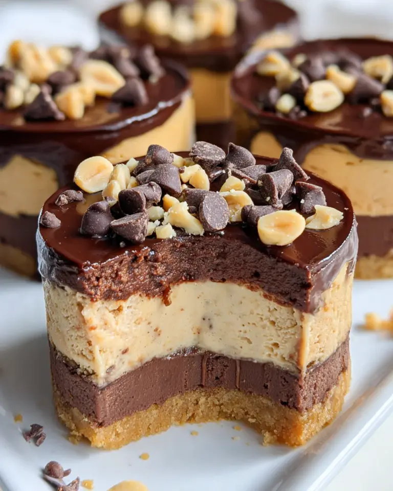 Chocolate Peanut Butter Mini Cheesecakes