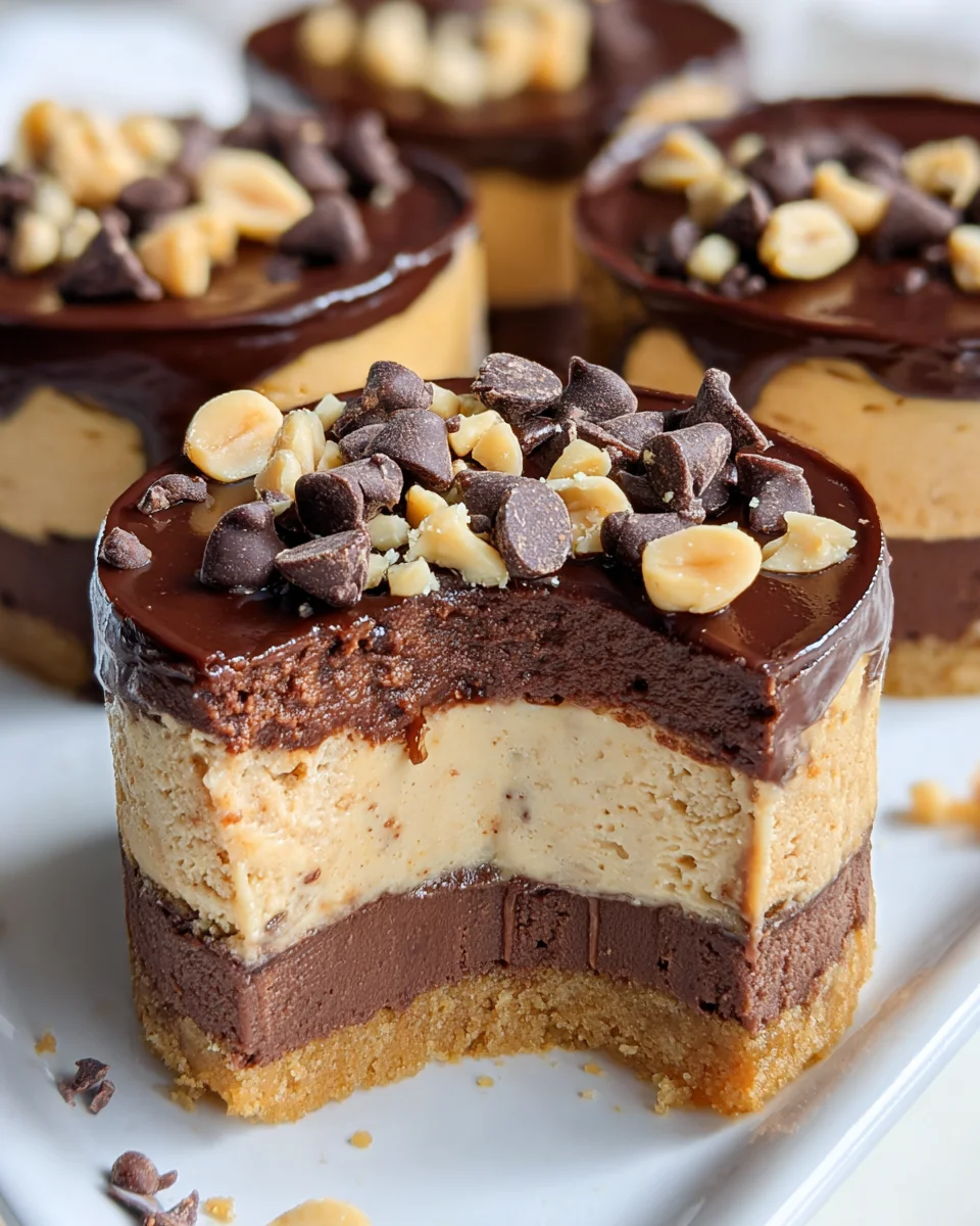 Chocolate Peanut Butter Mini Cheesecakes Chocolate Peanut Butter Mini Cheesecakes