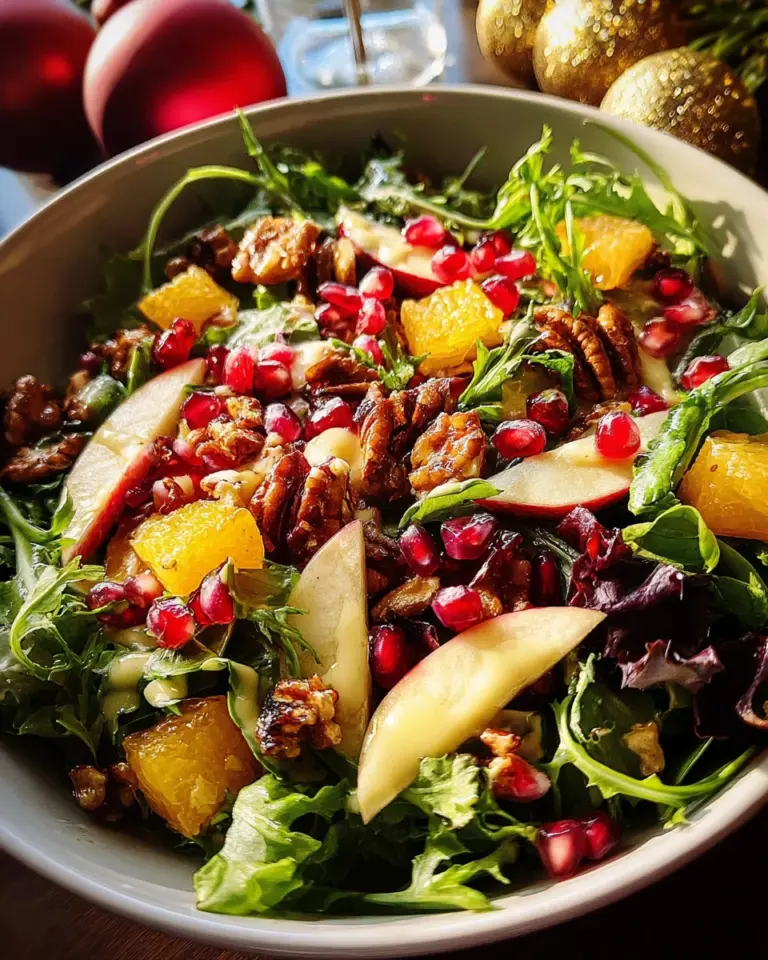 Christmas Salad with Honey Mustard Dressing