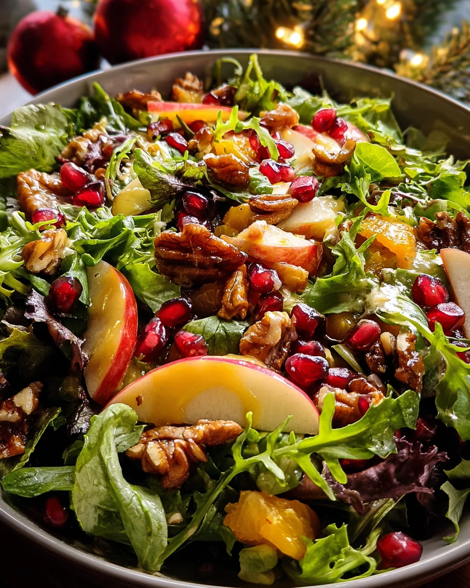 Christmas Salad with Honey Mustard Dressing Christmas
