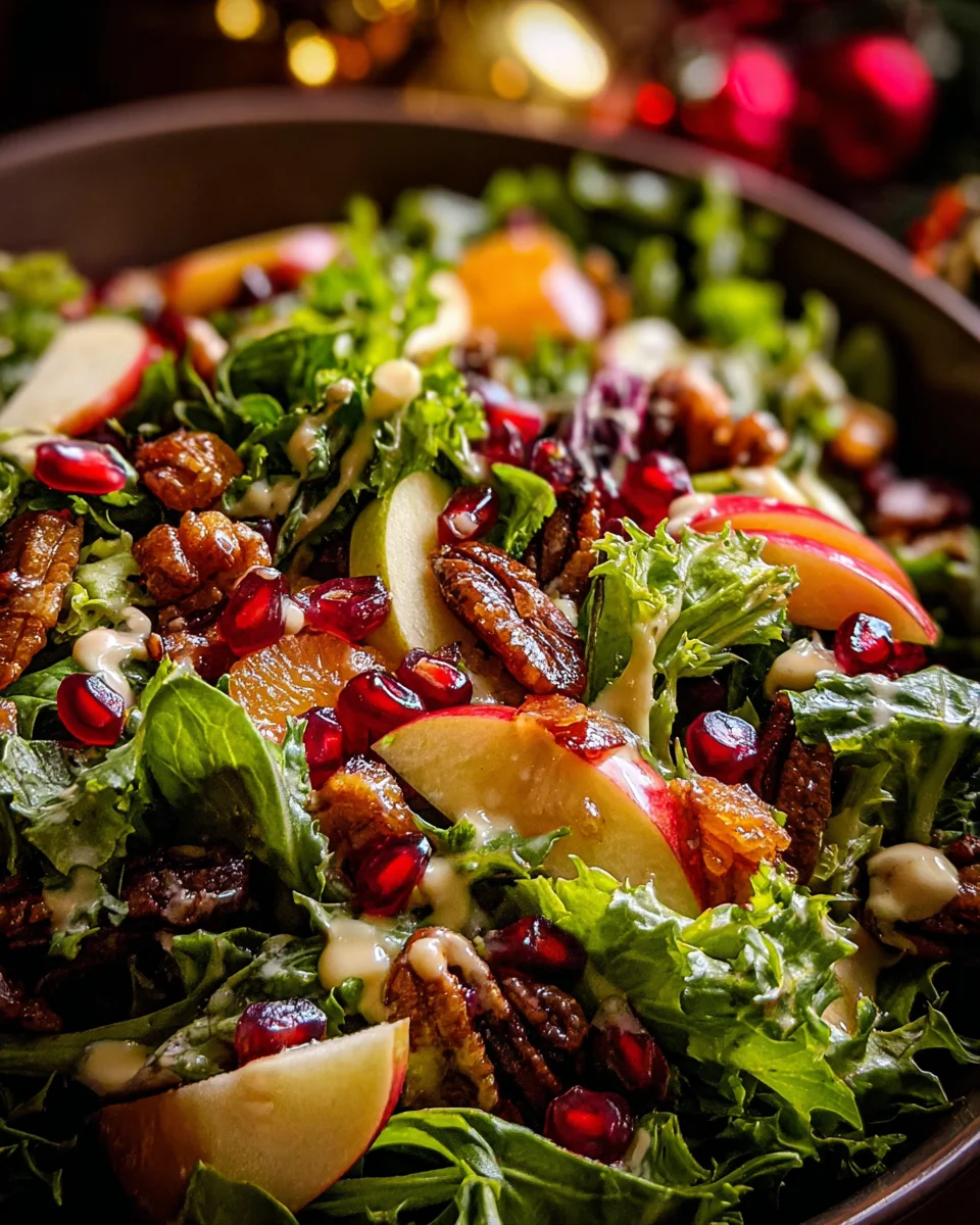 Christmas Salad with Honey Mustard Dressing Christmas