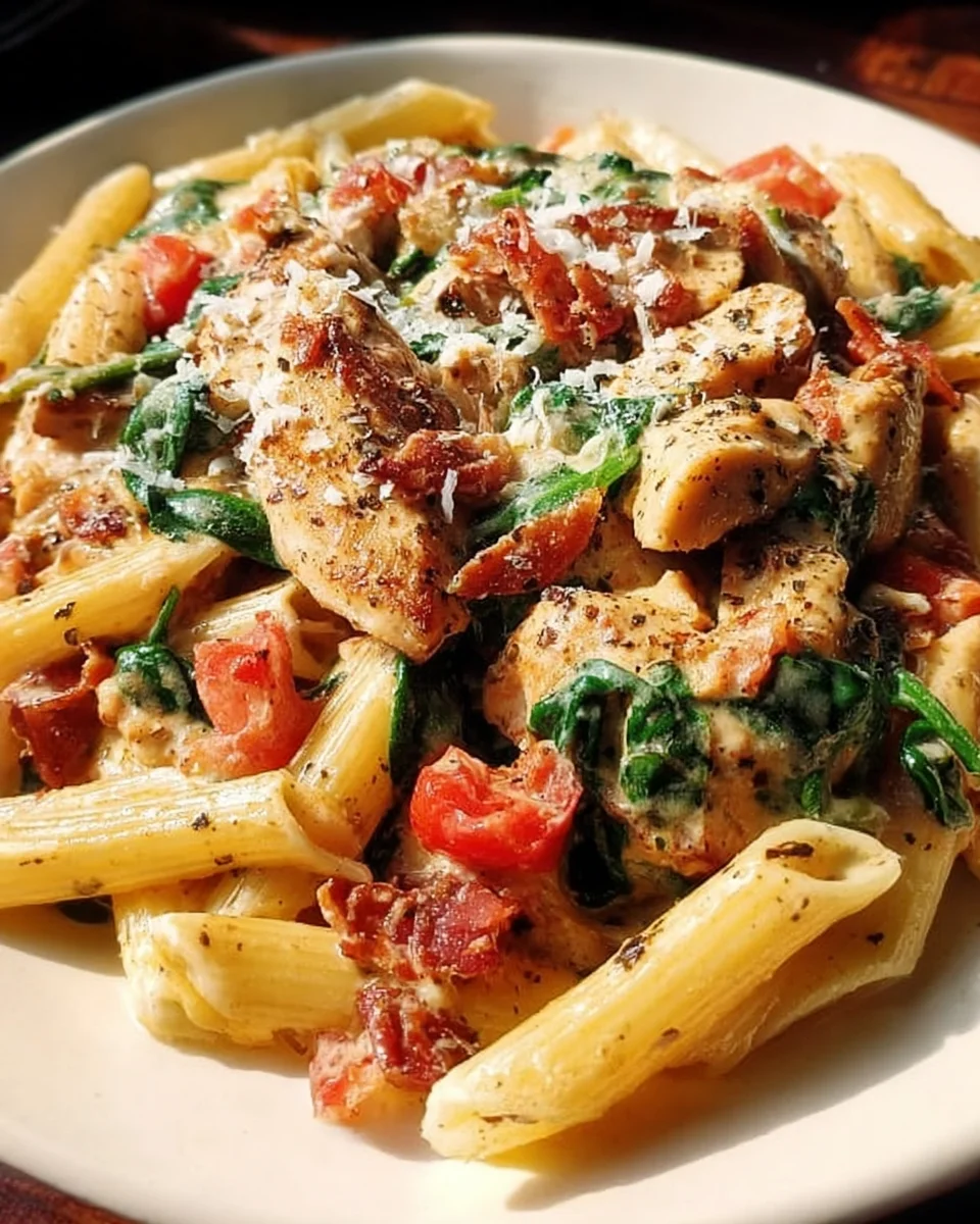 Creamy Chicken Pasta with Bacon Creamy
