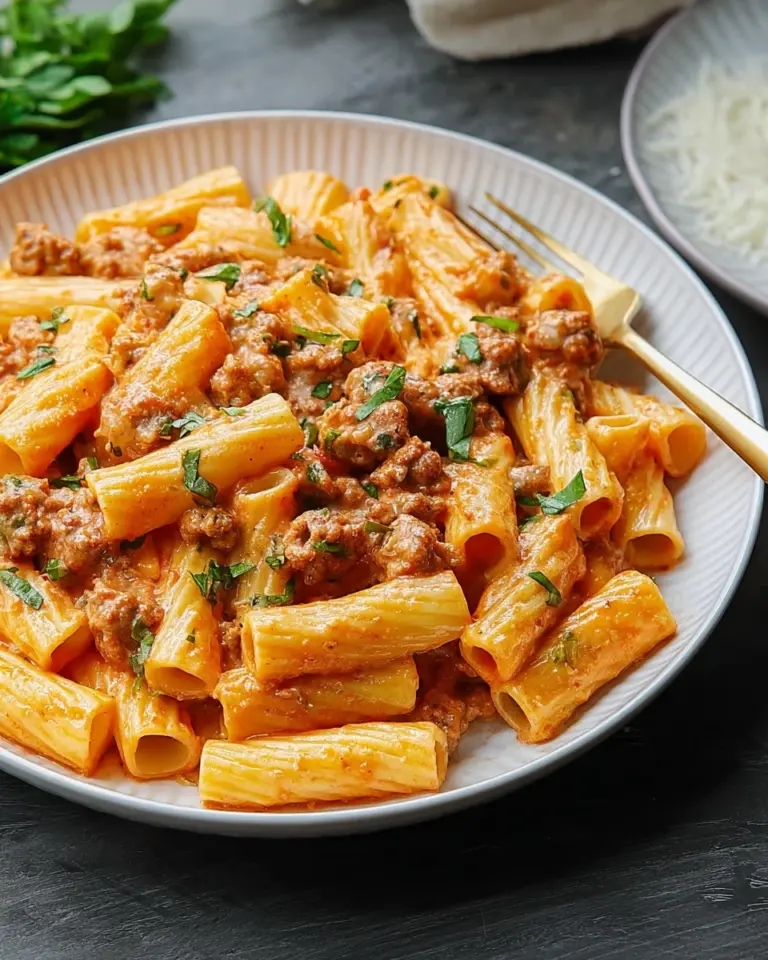 Creamy Sausage Rigatoni