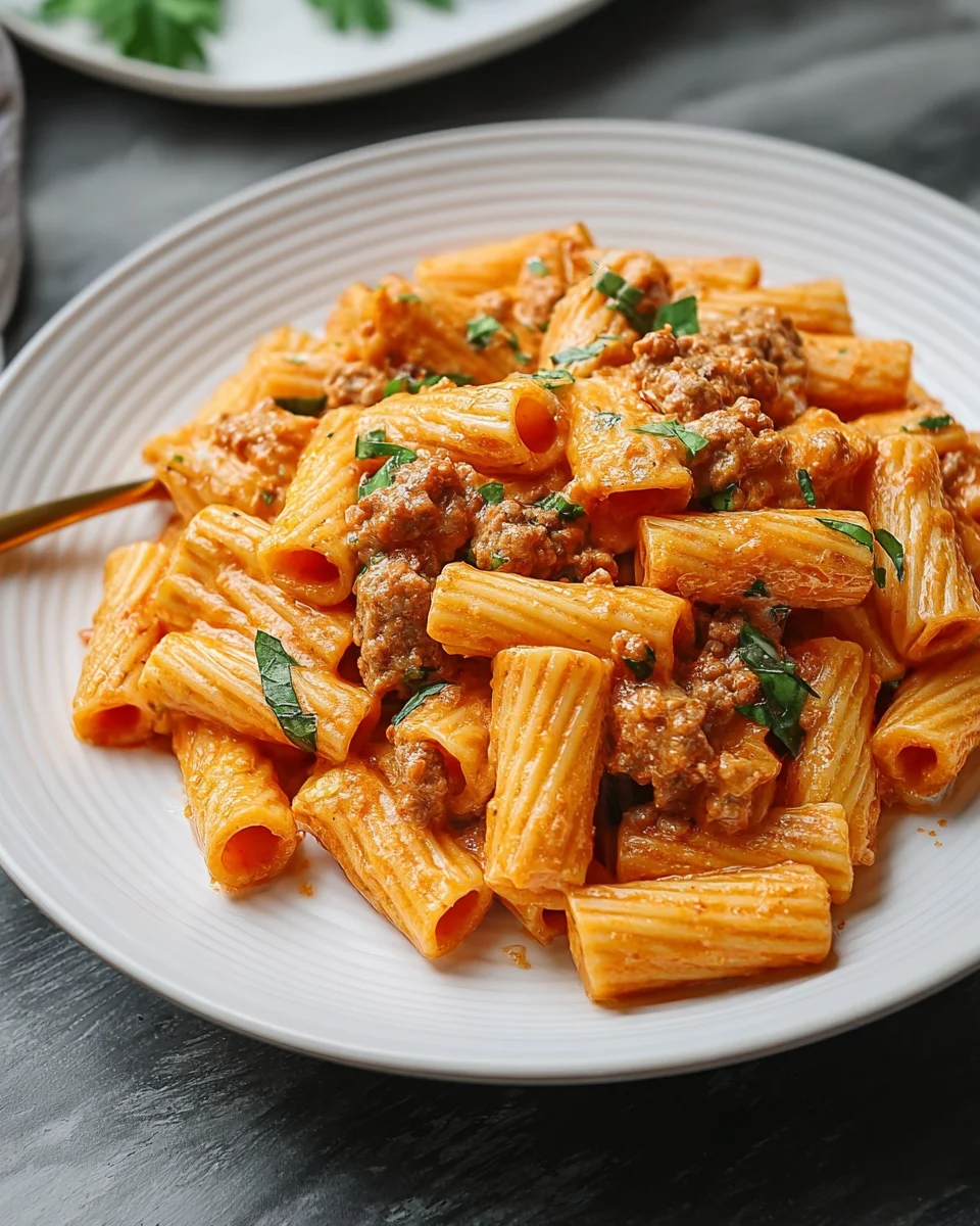 Creamy Sausage Rigatoni Creamy