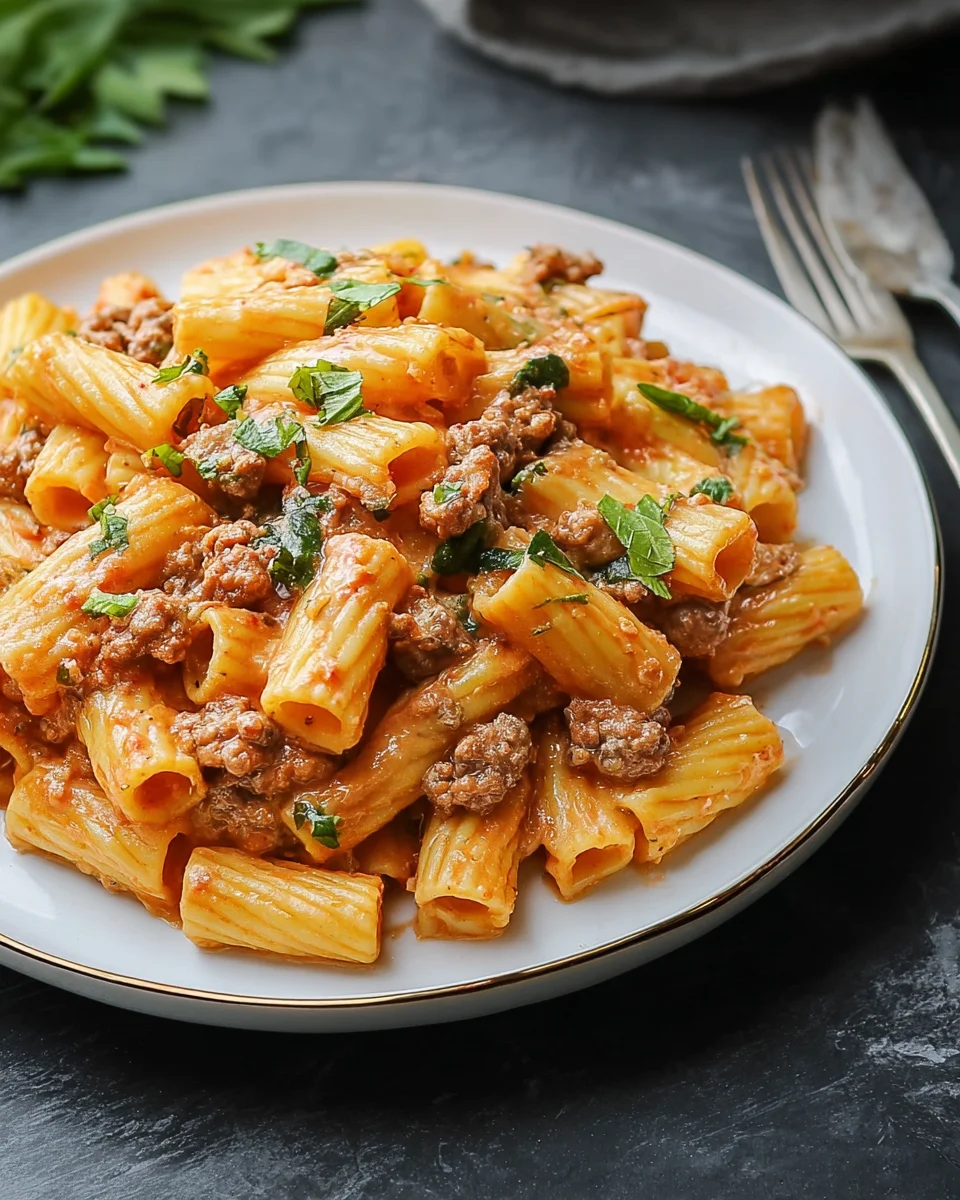Creamy Sausage Rigatoni Creamy