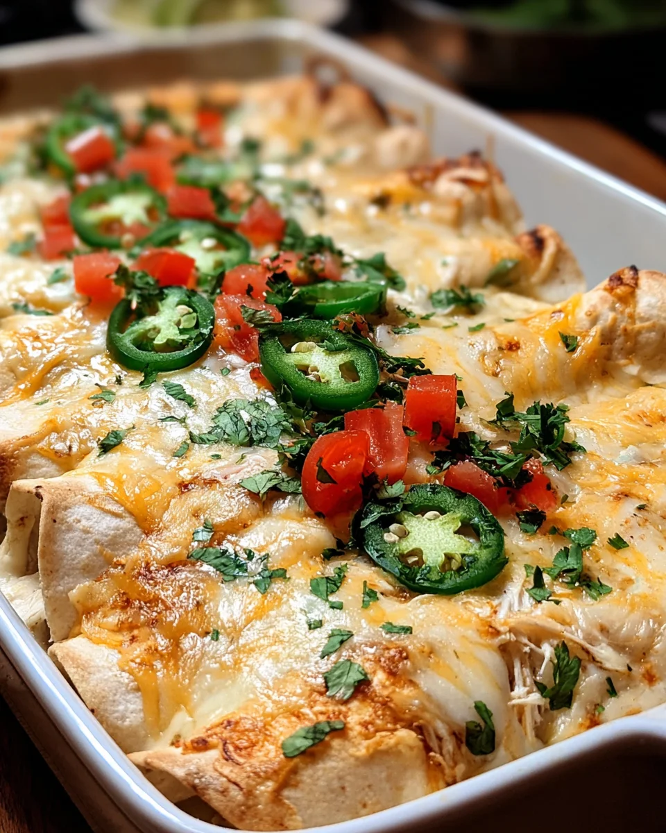 Creamy White Chicken Enchiladas Creamy