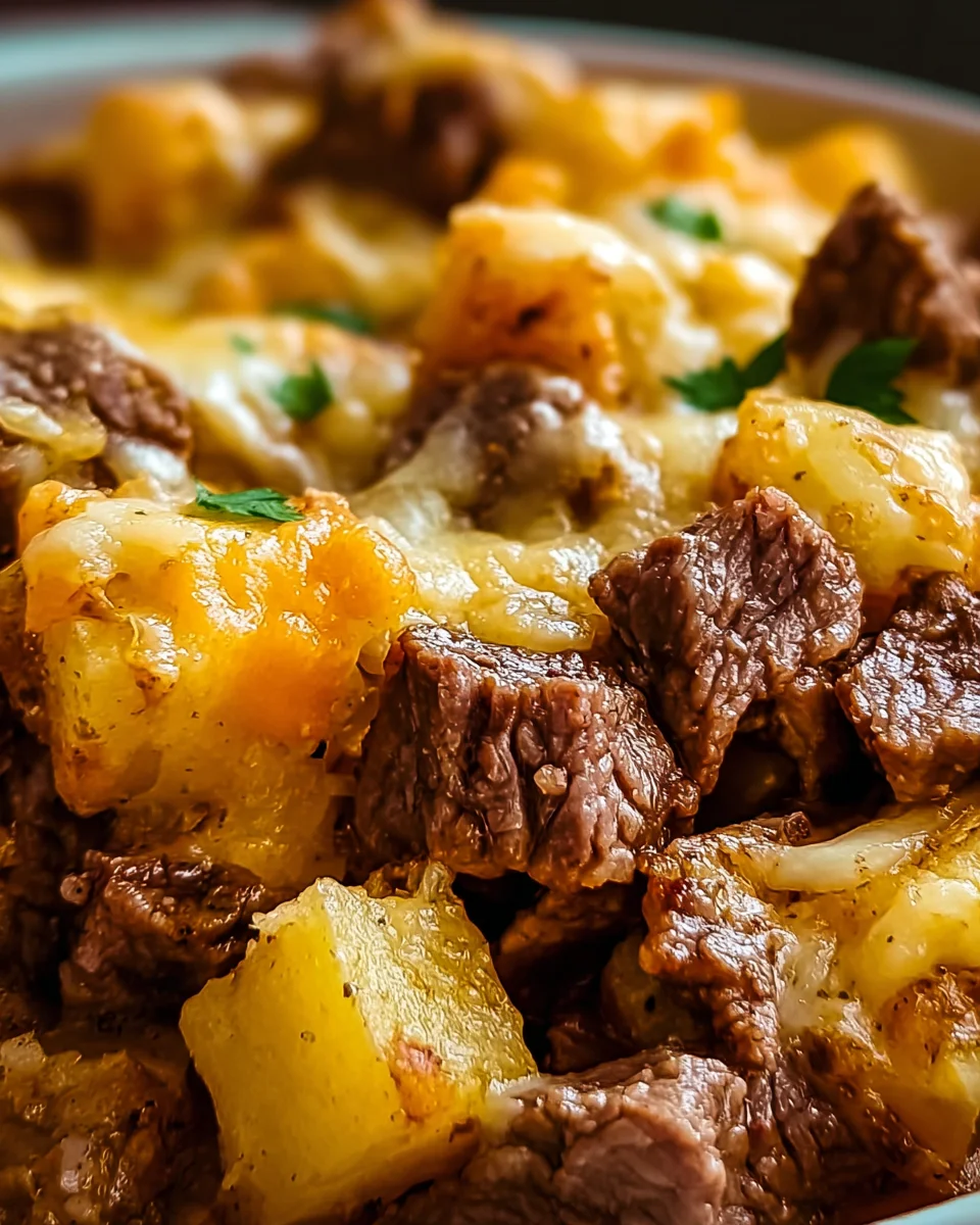 Crockpot Loaded Steak and Potato Bake Recipe Crockpot