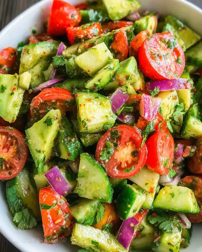 Cucumber Tomato Avocado Salad