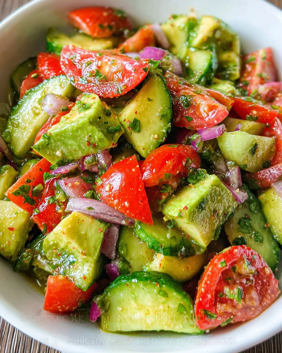 Cucumber Tomato Avocado Salad Cucumber