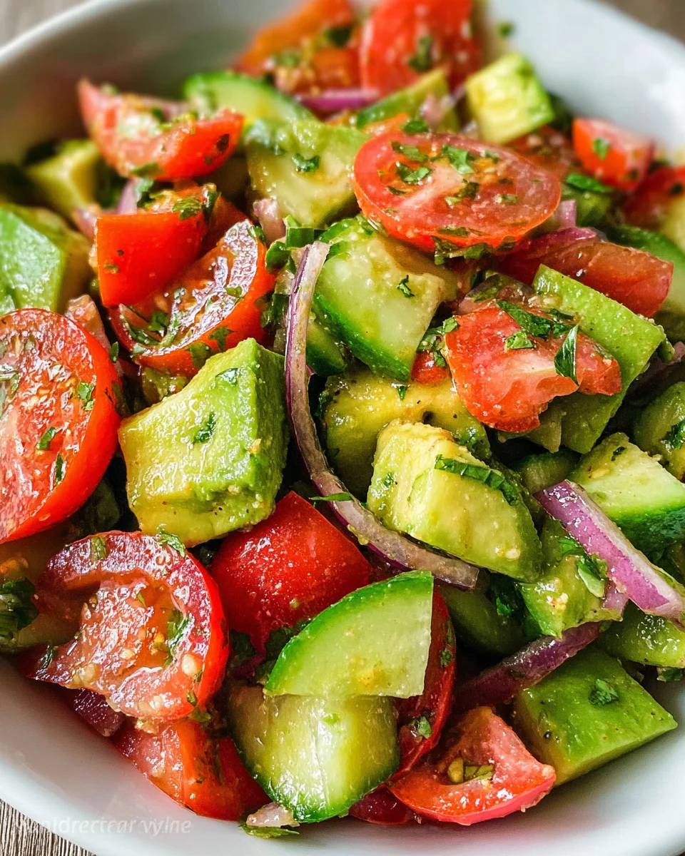 Cucumber Tomato Avocado Salad Cucumber