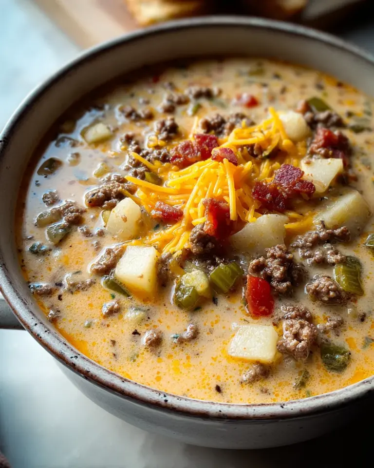 Easy Cheeseburger Soup