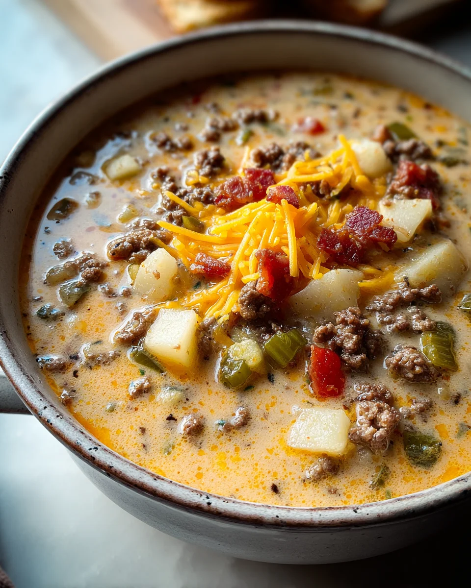 Easy Cheeseburger Soup Easy Cheeseburger Soup