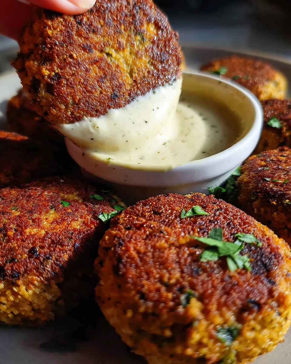 Easy Lentil Patties (with Lemon Tahini Dip) Easy