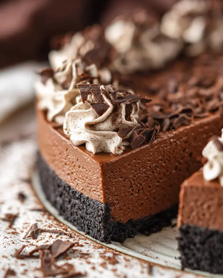 Easy No Bake Chocolate Cheesecake