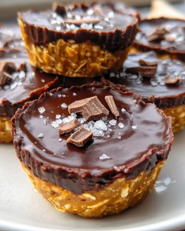 Easy No Bake Peanut Butter Oat Cups