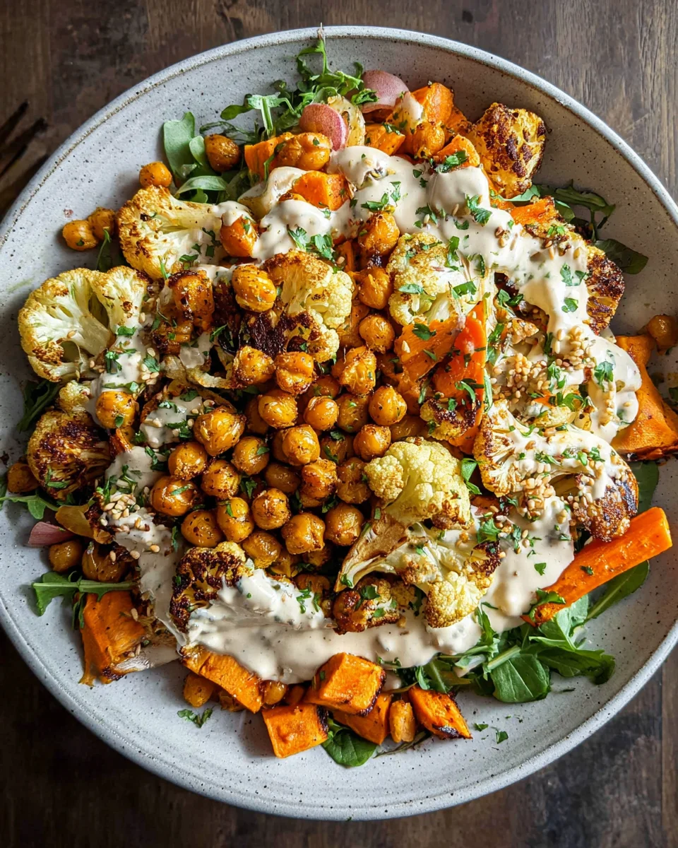 Easy Nourish Bowl Recipe with Tahini Yogurt Dressing Easy