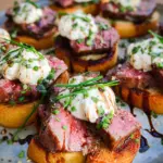 Easy Steak Crostini (with Horseradish Sauce) Easy Steak Crostini (with Horseradish Sauce)