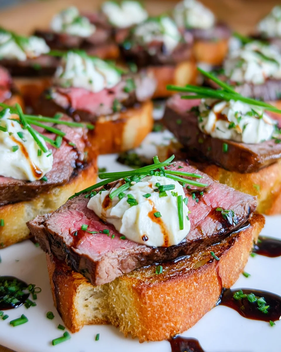Easy Steak Crostini (with Horseradish Sauce) Easy