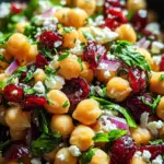 Feta & Cranberry Chickpeas with Lemon Vinaigrette Feta & Cranberry Chickpeas with Lemon Vinaigrette