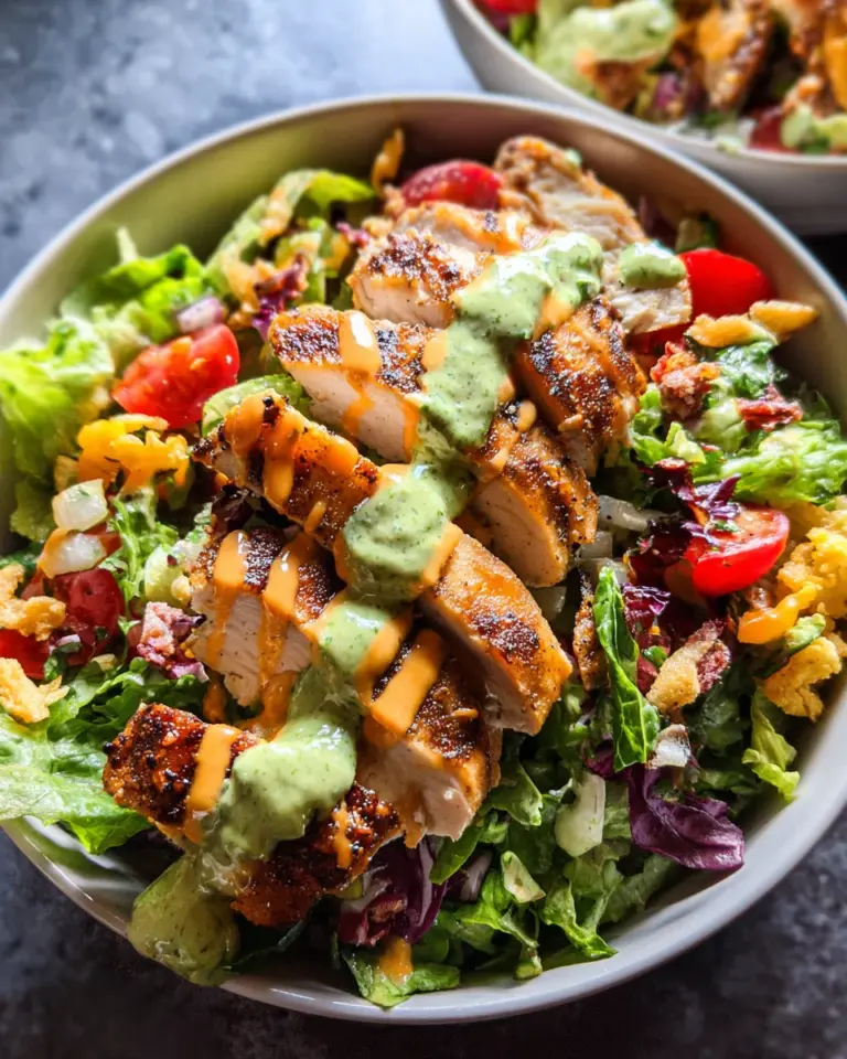 Fiesta Ranch Salad with Salsa Verde Chicken