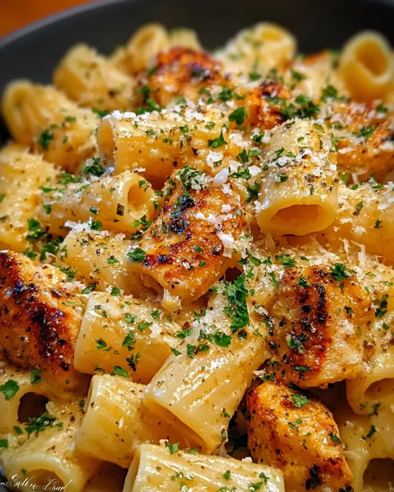 Garlic Butter Chicken with Rigatoni and Parmesan