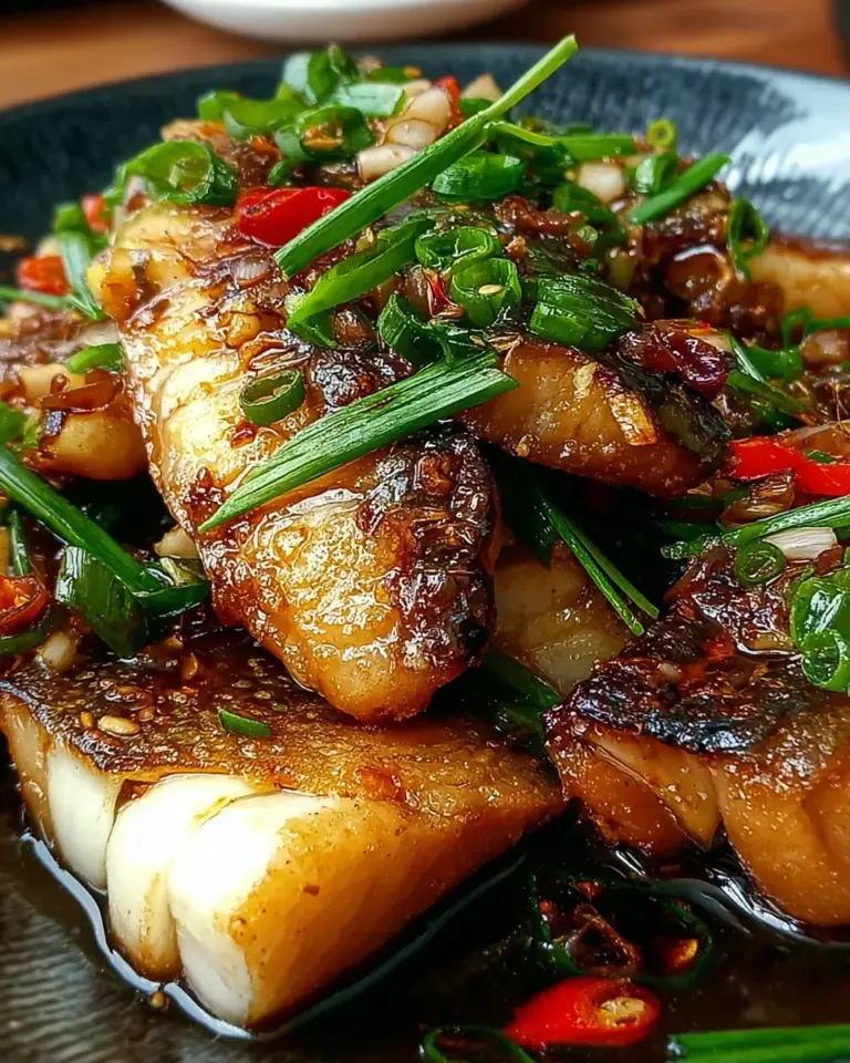 Ginger Onion Fried Sea Bass