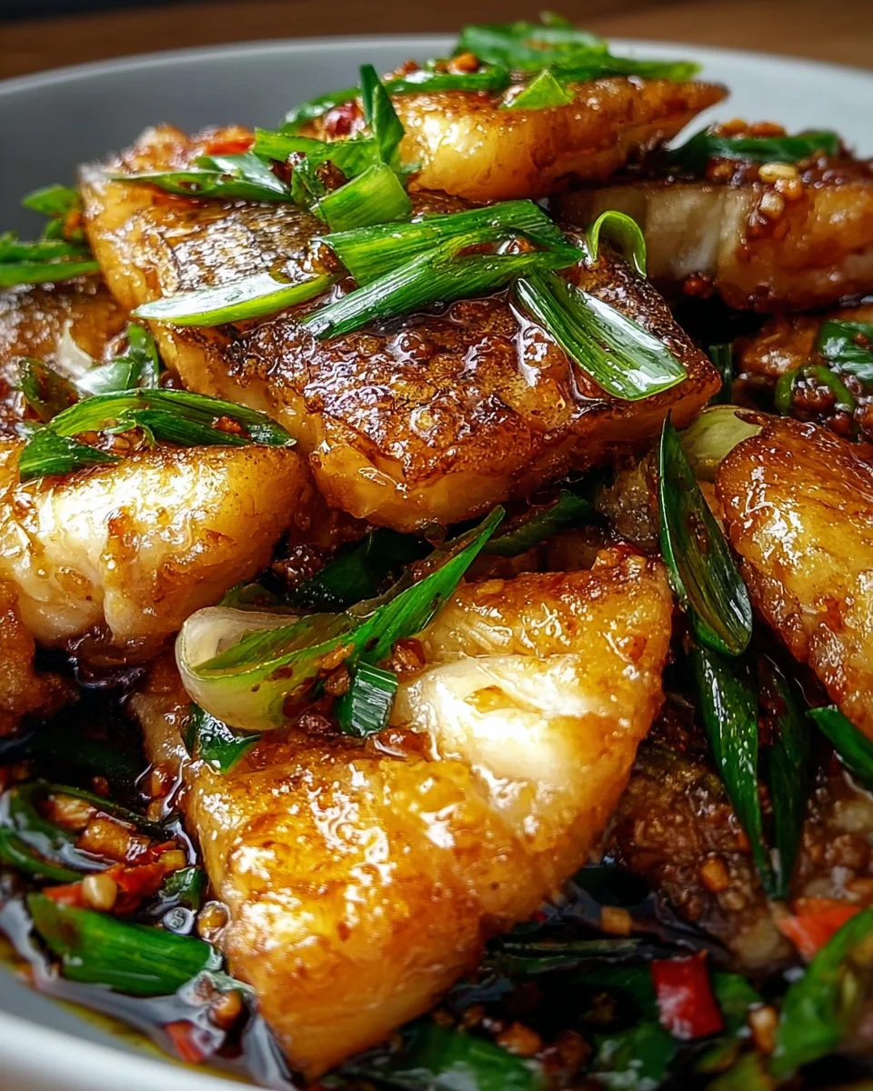 Ginger Onion Fried Sea Bass Ginger
