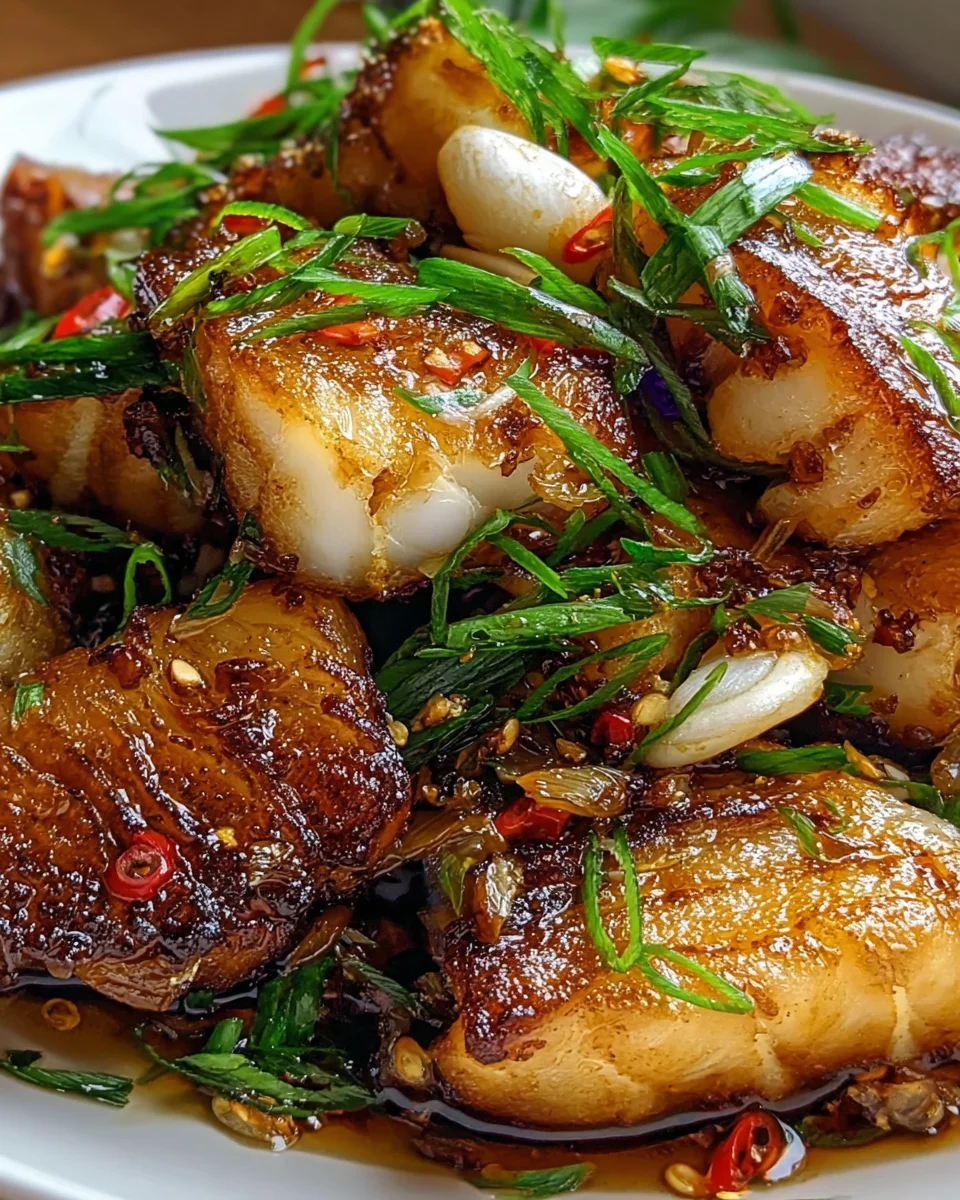 Ginger Onion Fried Sea Bass Ginger