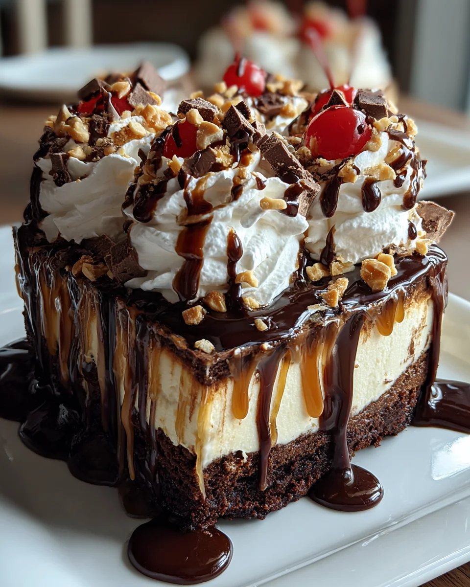 Hot Fudge Sundae Brownie Cheesecake Hot