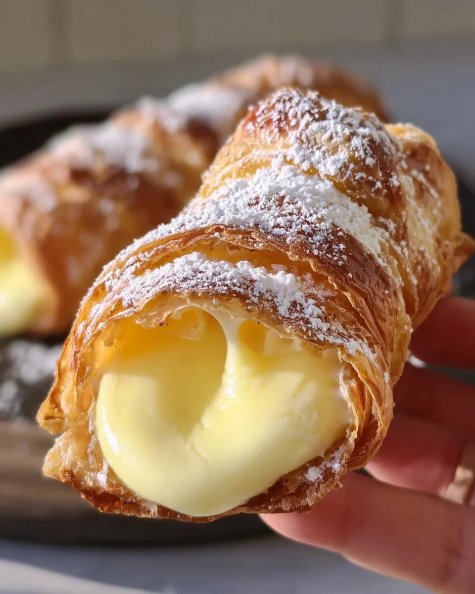 Italian Cream Stuffed Cannoncini Italian