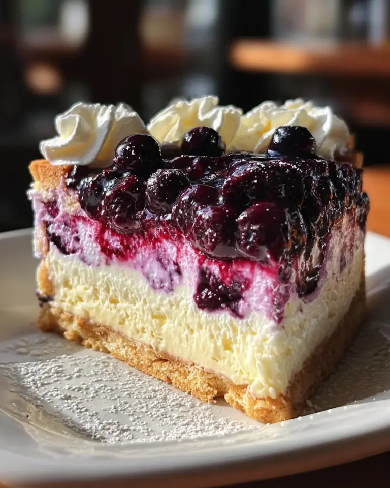 Lemon Blueberry Shortbread Mousse Cake
