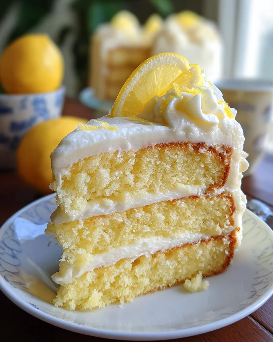Lemon Velvet Cake with Lemon Cream Cheese Frosting Lemon