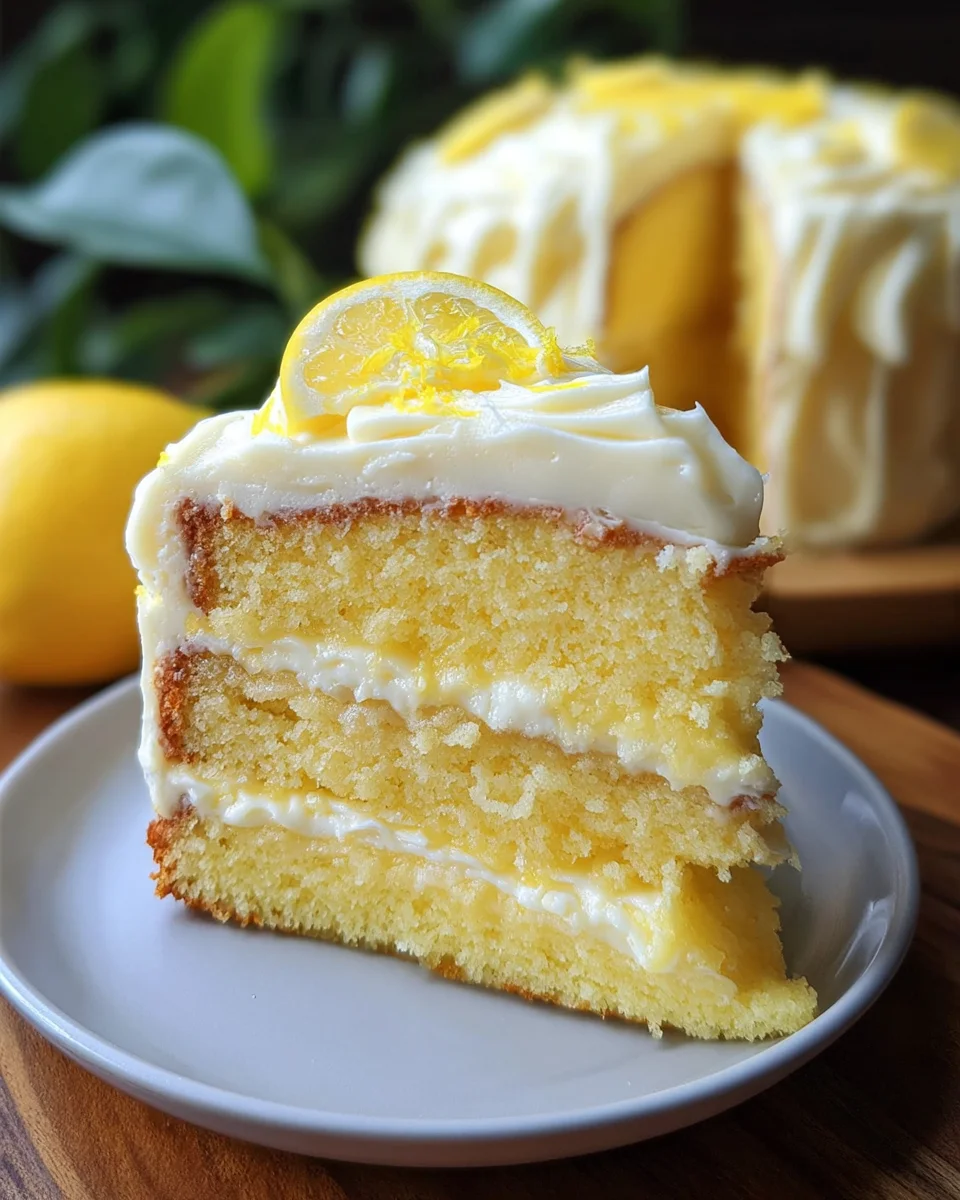 Lemon Velvet Cake with Lemon Cream Cheese Frosting Lemon