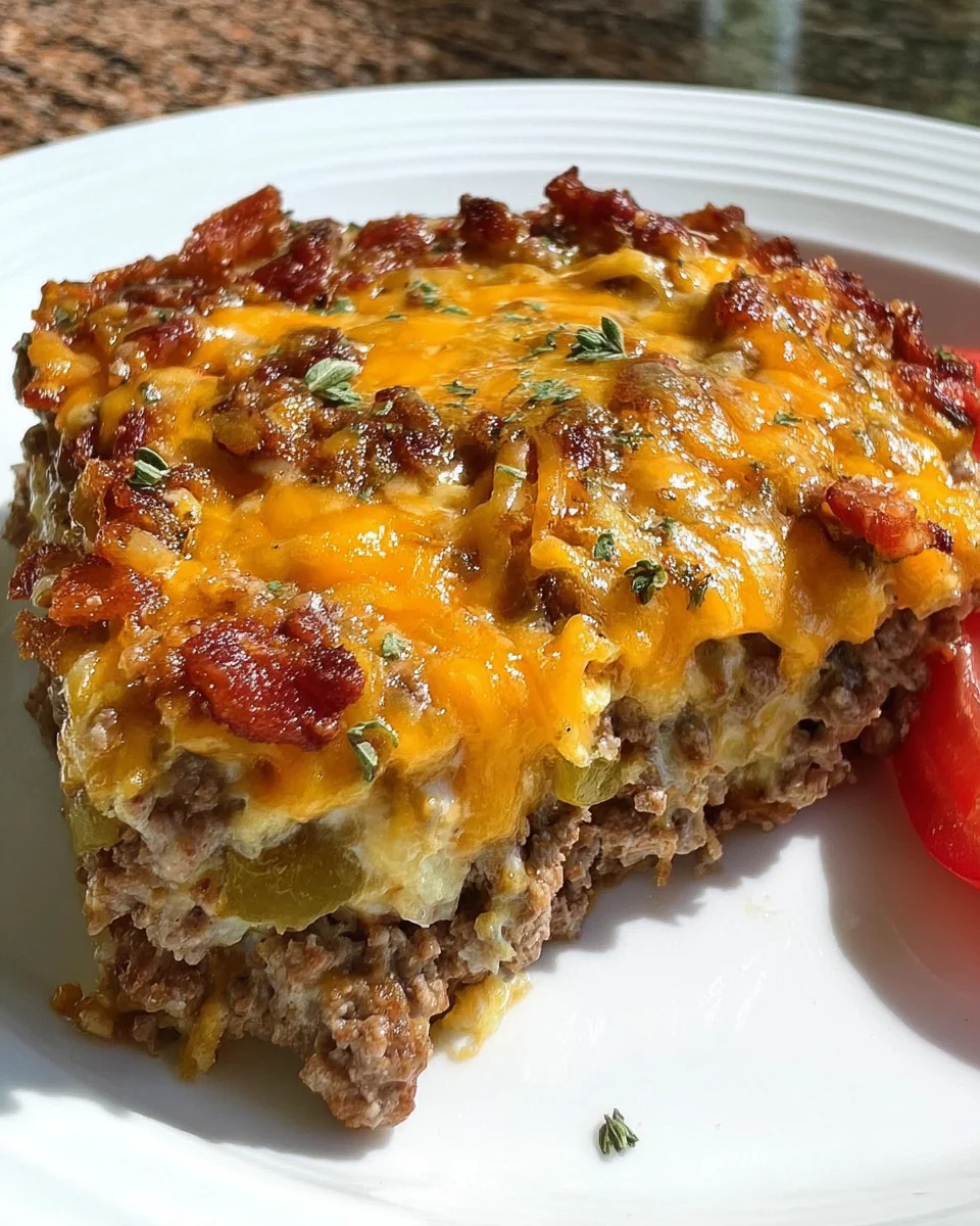 Low-Carb Bacon Cheeseburger Casserole Low-Carb