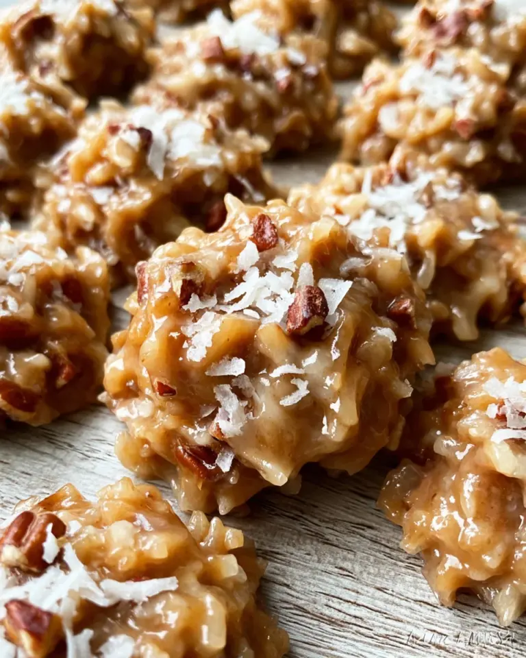 No-Bake Coconut Praline Cookies
