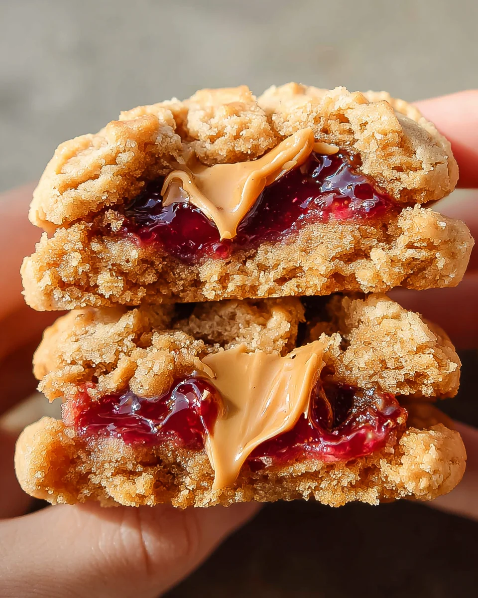 PB&J Stuffed Cookies PB&J