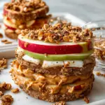 Peanut Butter Apple Sandwiches with Granola Peanut Butter Apple Sandwiches with Granola