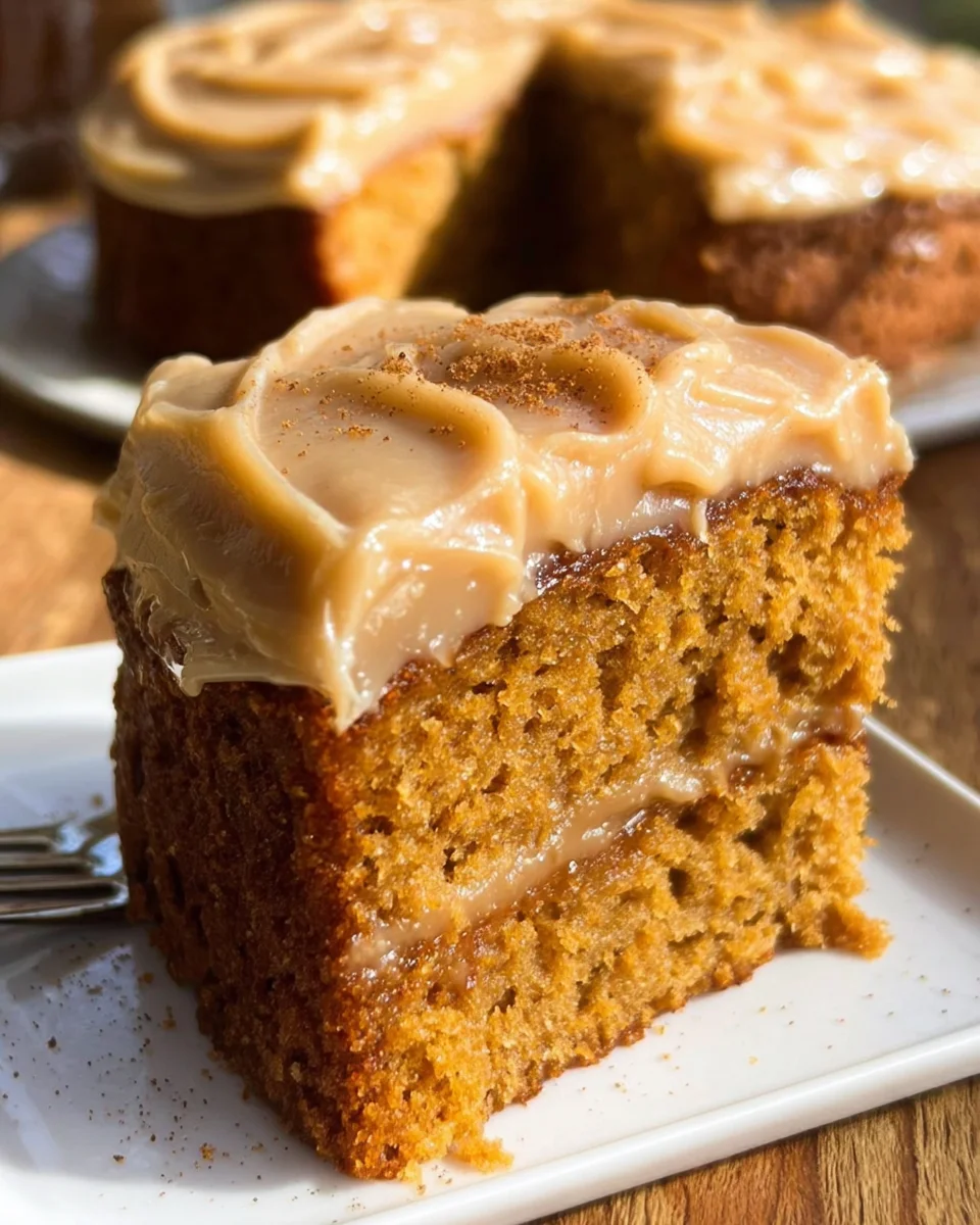 Pumpkin Cake with Caramel Cream Cheese Frosting Pumpkin